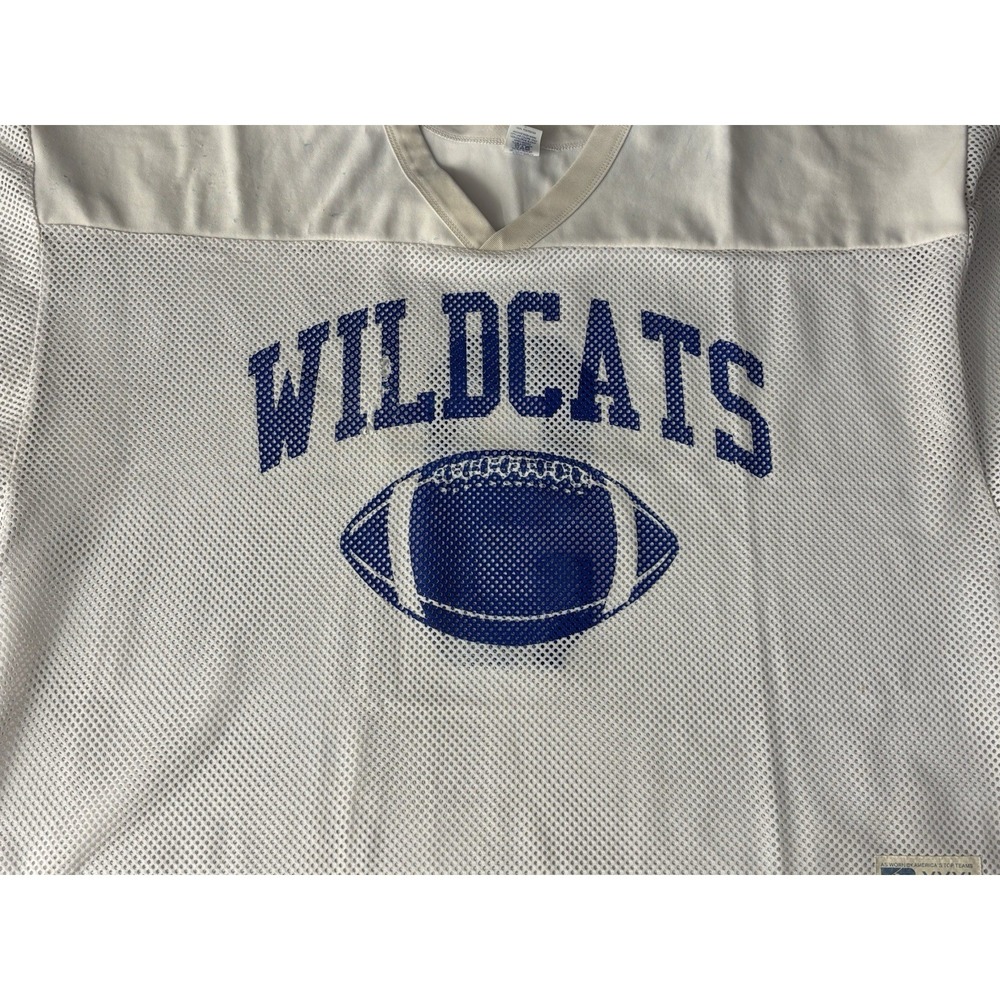 Russell Athletic Football Jersey Wildcats High School Vintage White Y2K XXXL #9